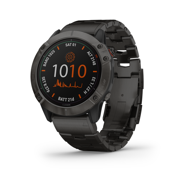  Garmin Fenix 6X pro GPS Watch Black with Black Band :  Electronics