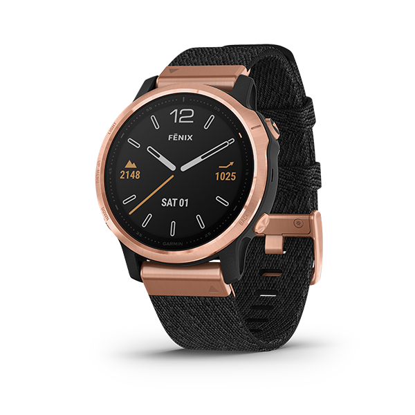 Garmin black 2025 and gold watch