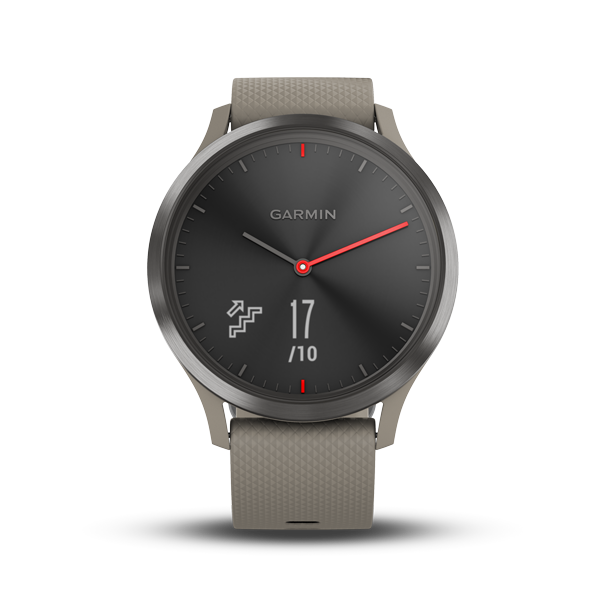 Garmin Vivomove HR Hybrid Smartwatch Activity Tracker Black/Sandstone Strap 